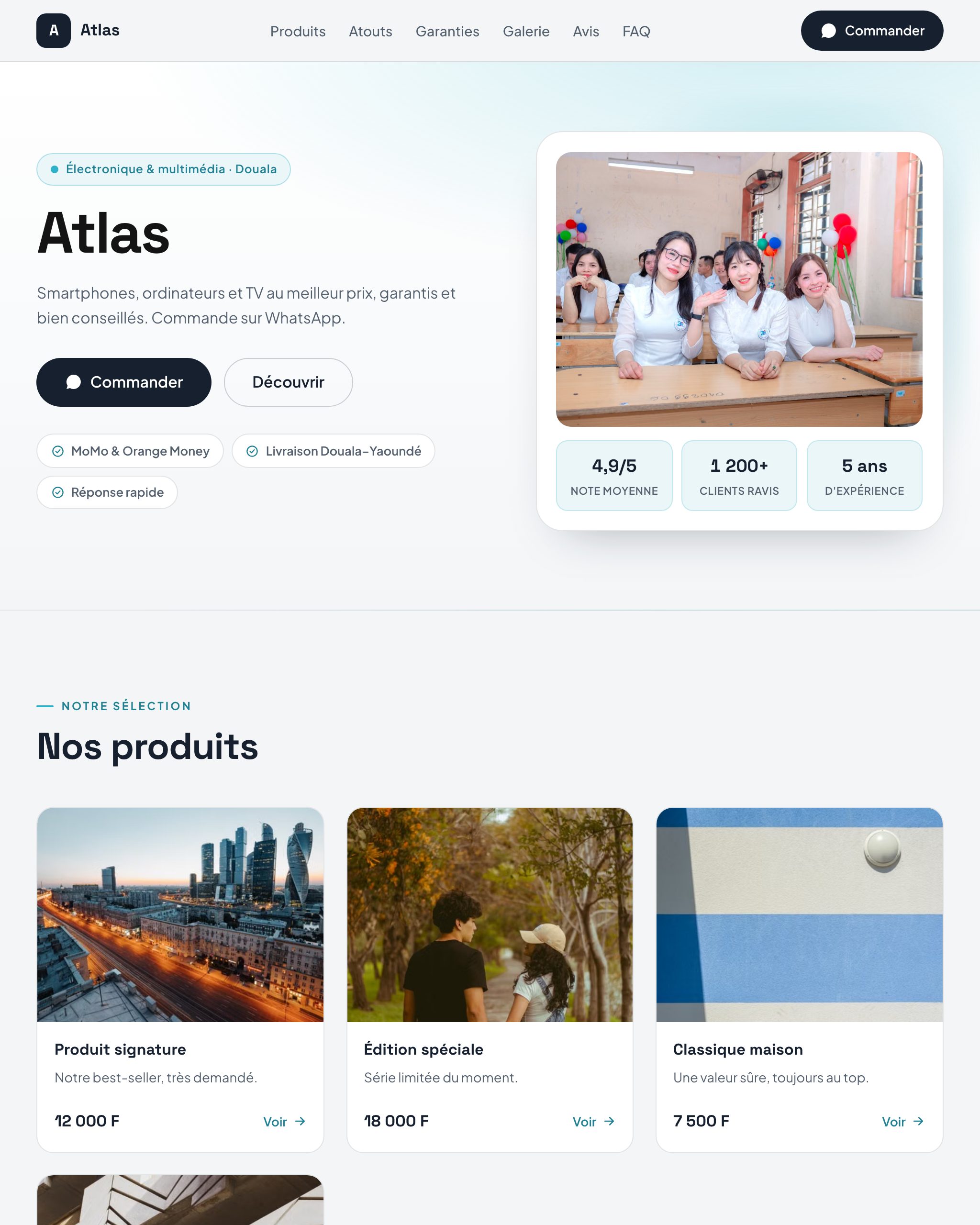 Aperçu du modèle Atlas