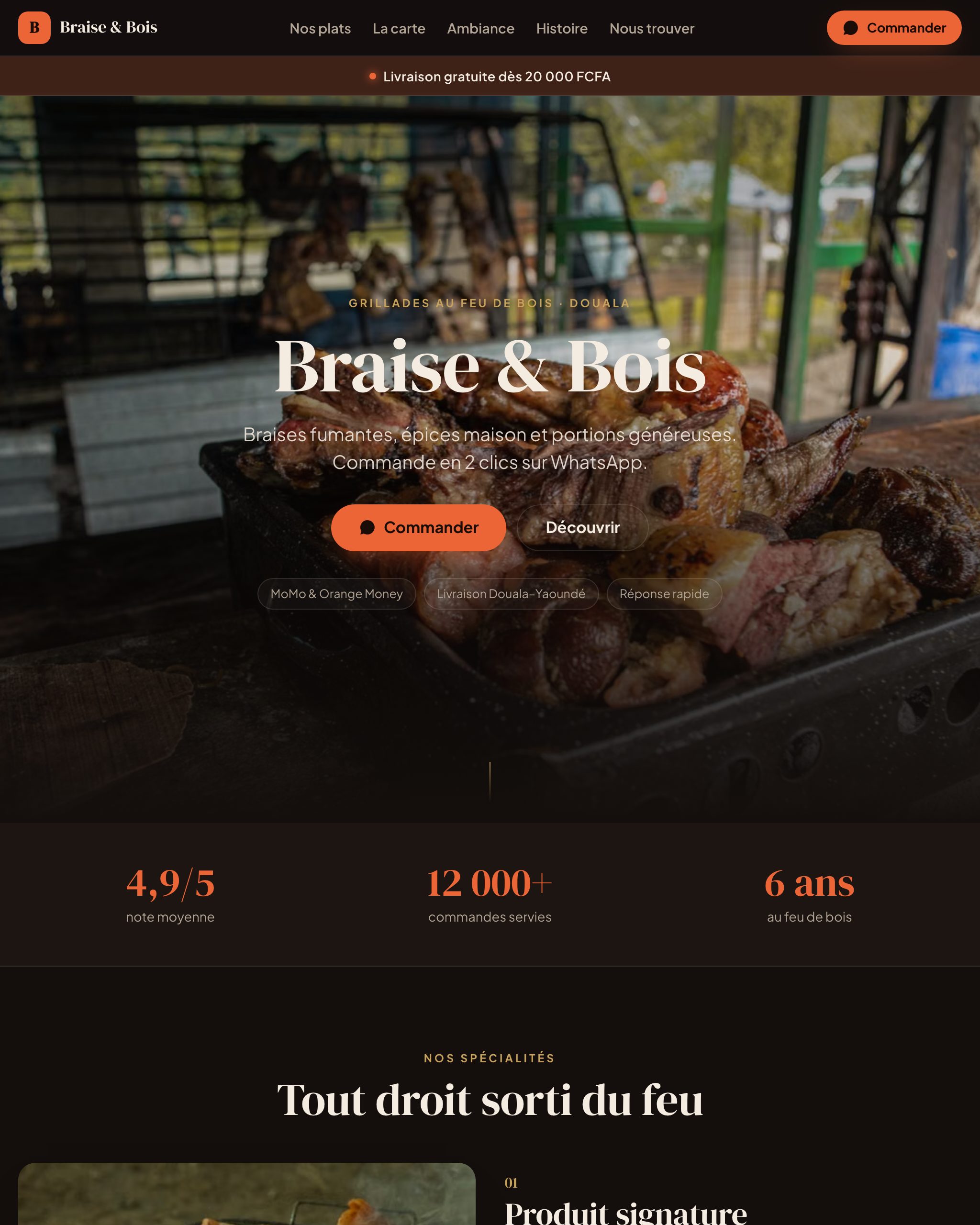 Aperçu du modèle Braise