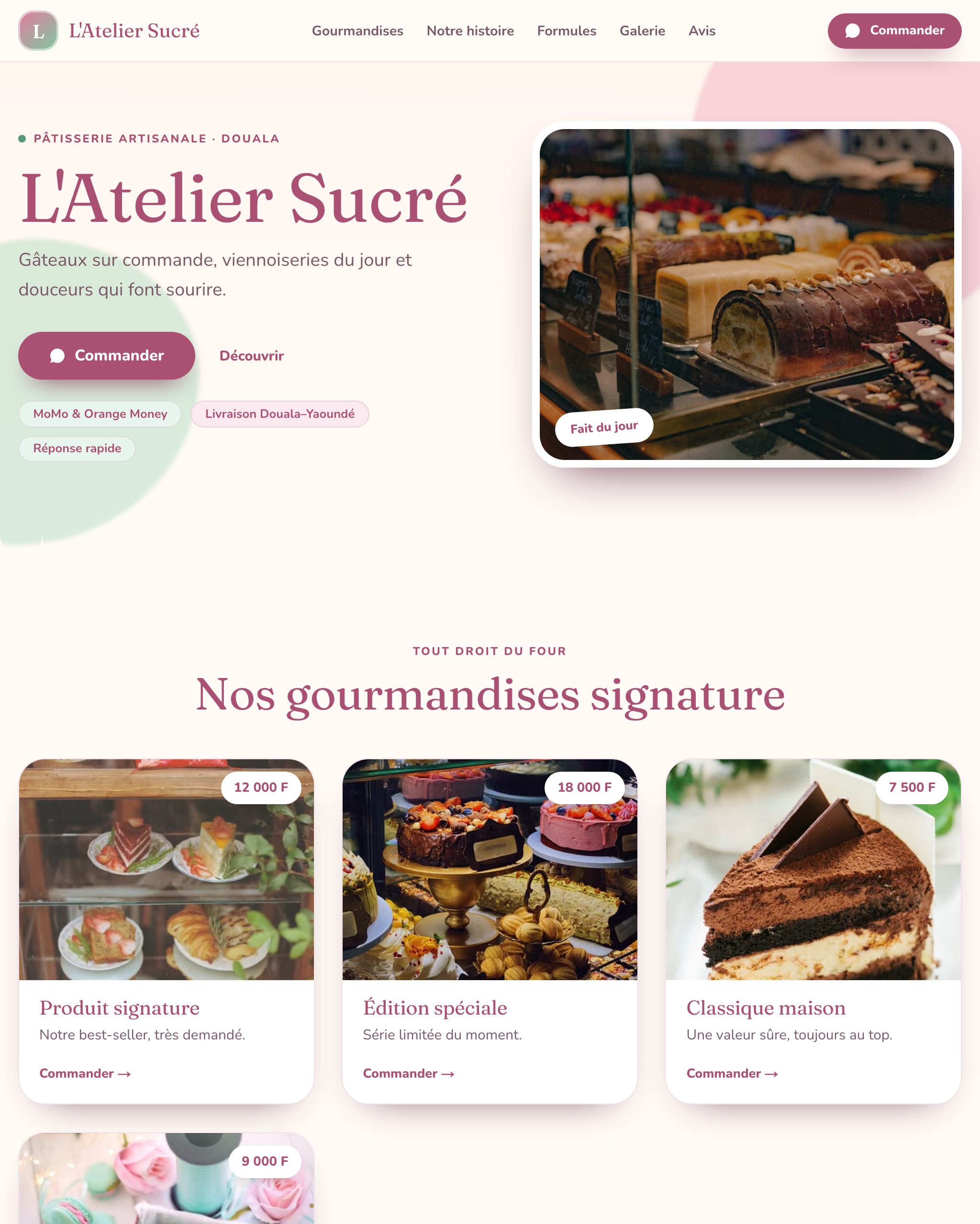 Aperçu du modèle Douceur