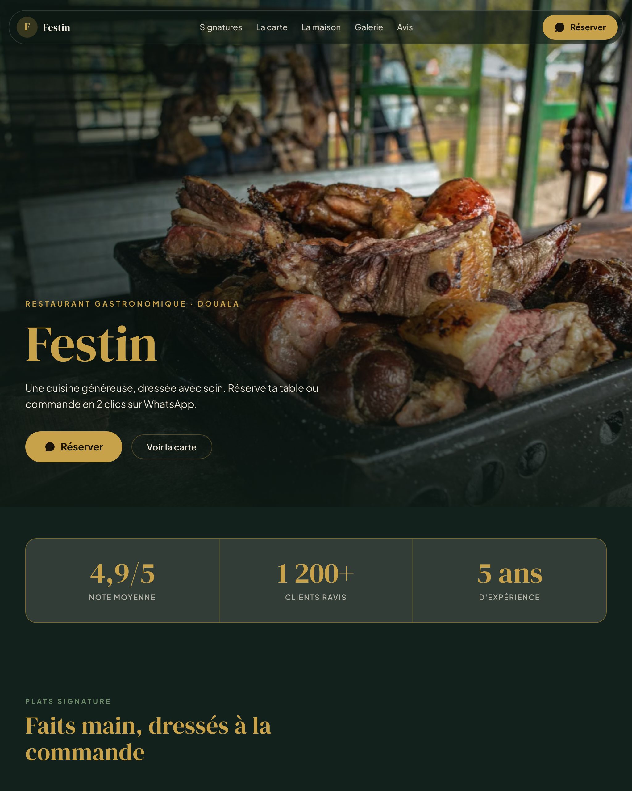 Aperçu du modèle Festin