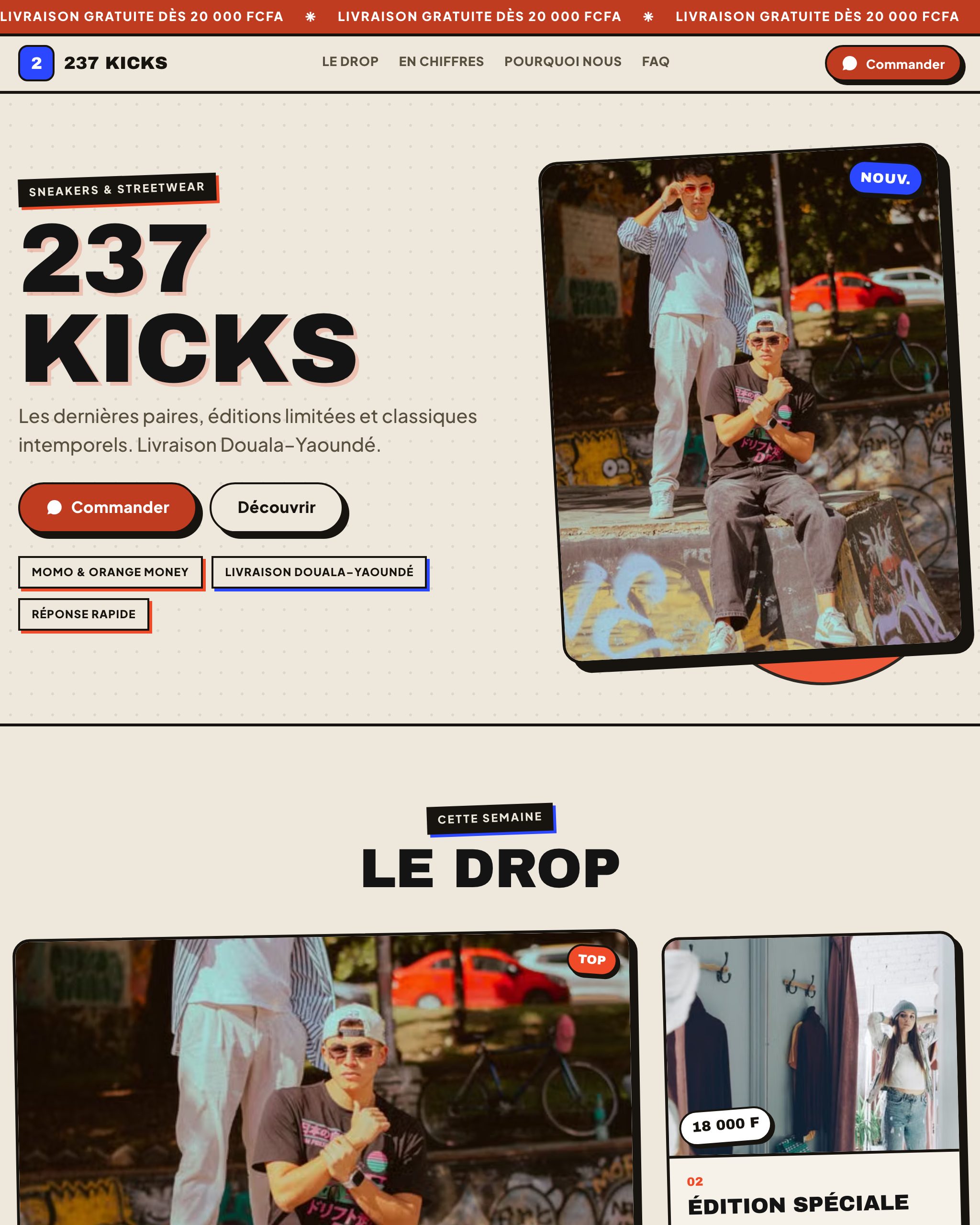 Aperçu du modèle Kicks