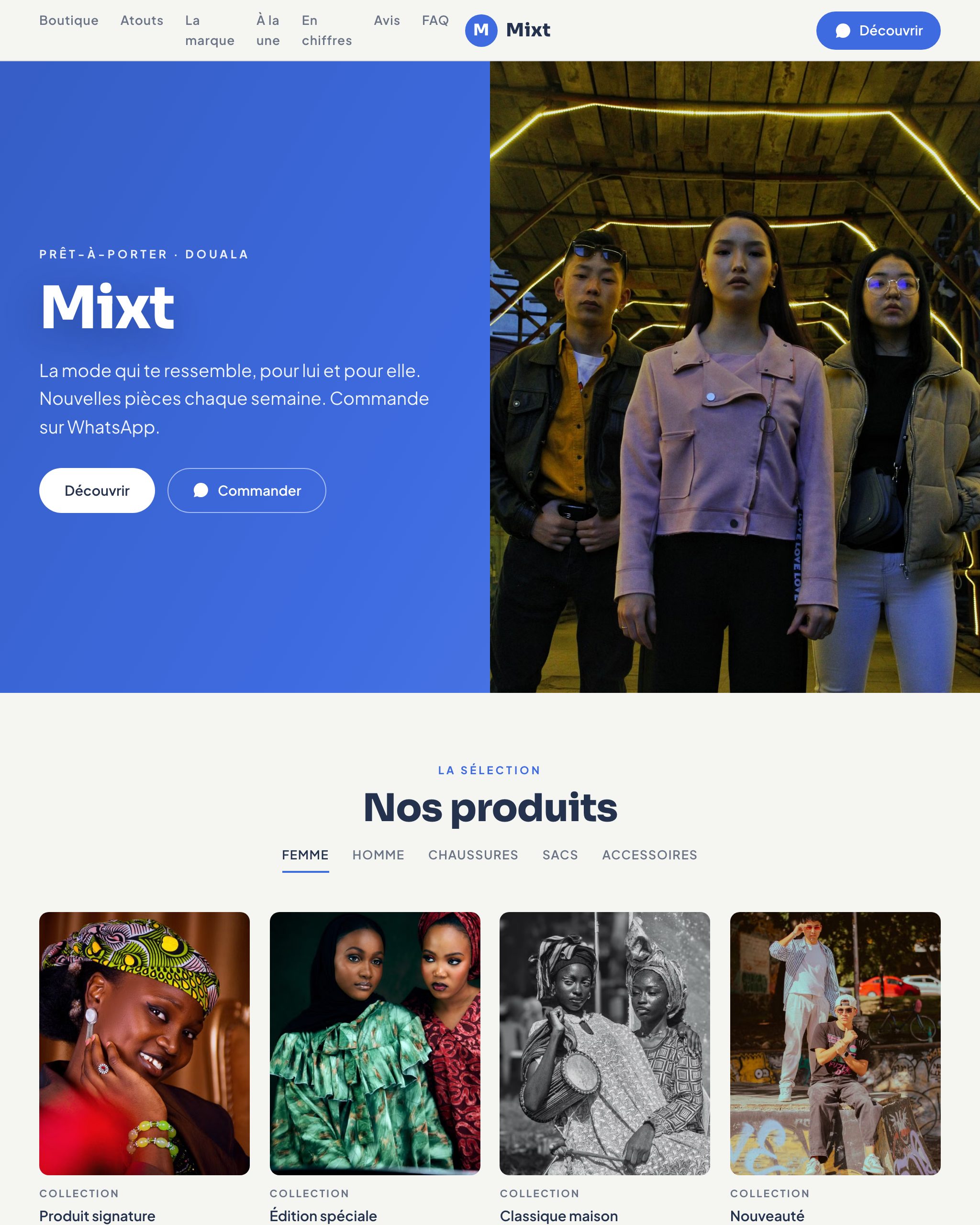 Aperçu du modèle Mixt