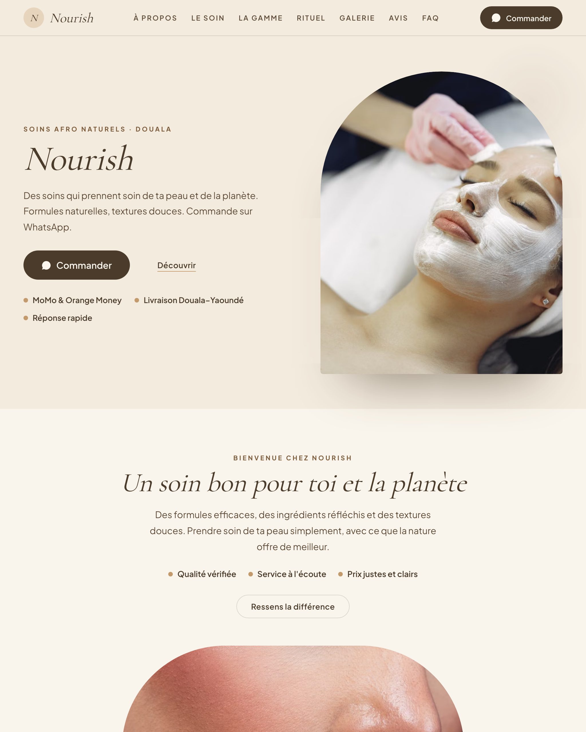 Aperçu du modèle Nourish