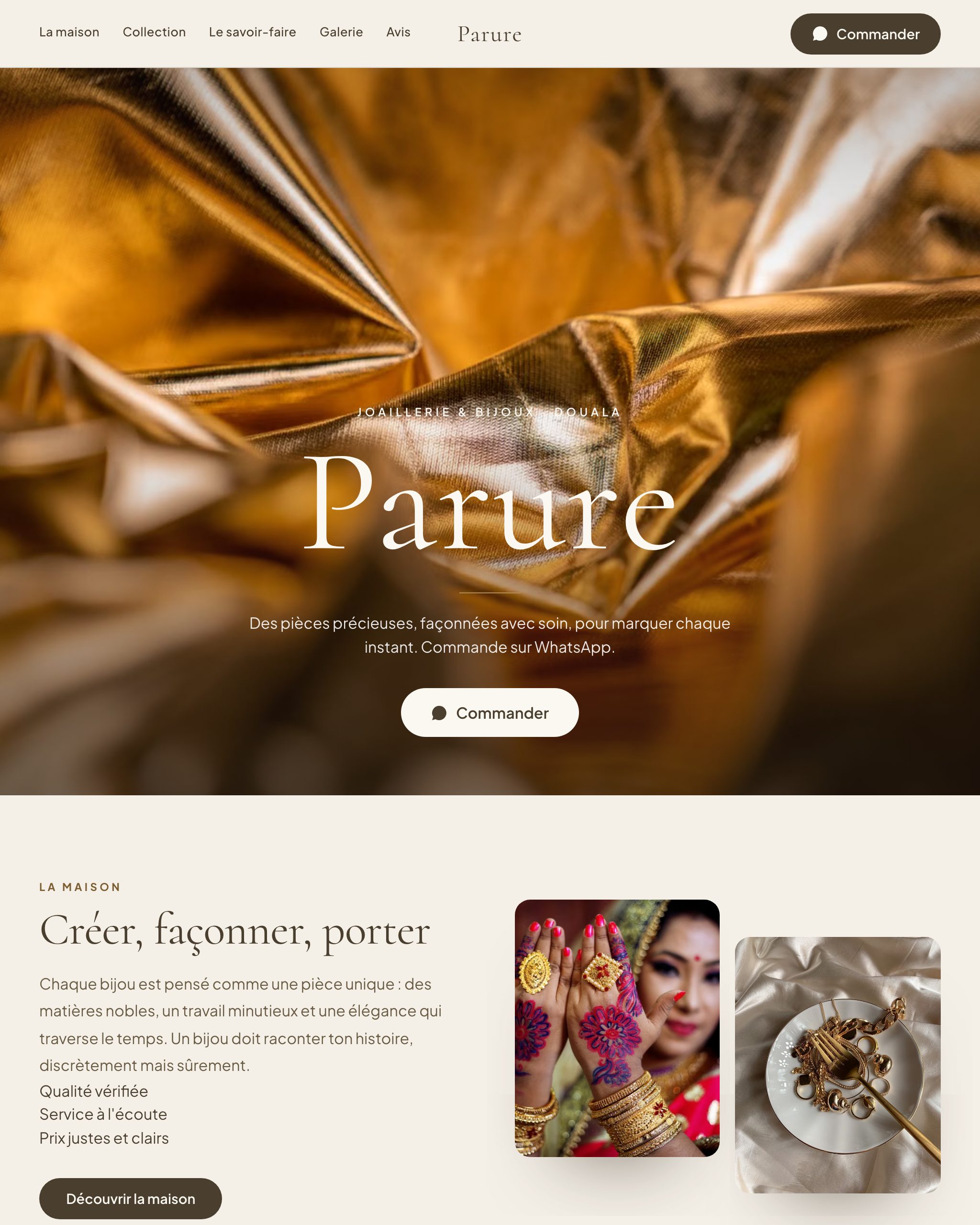 Aperçu du modèle Parure
