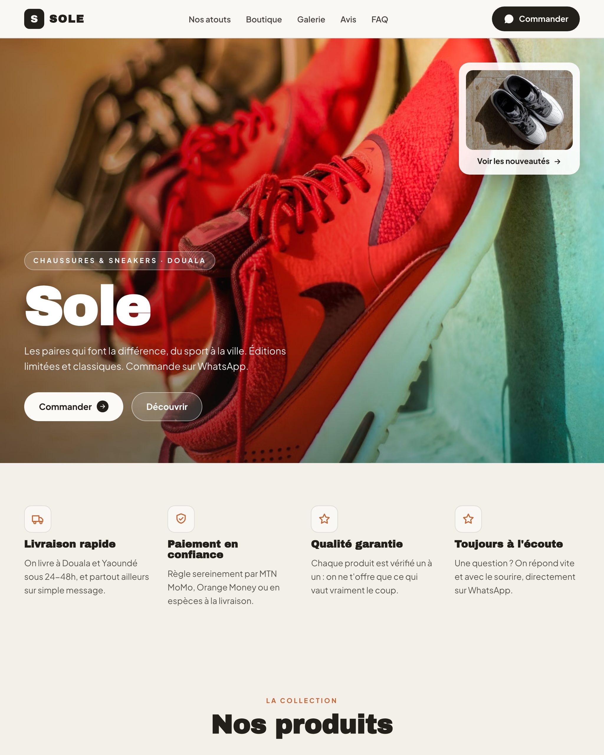 Aperçu du modèle Sole