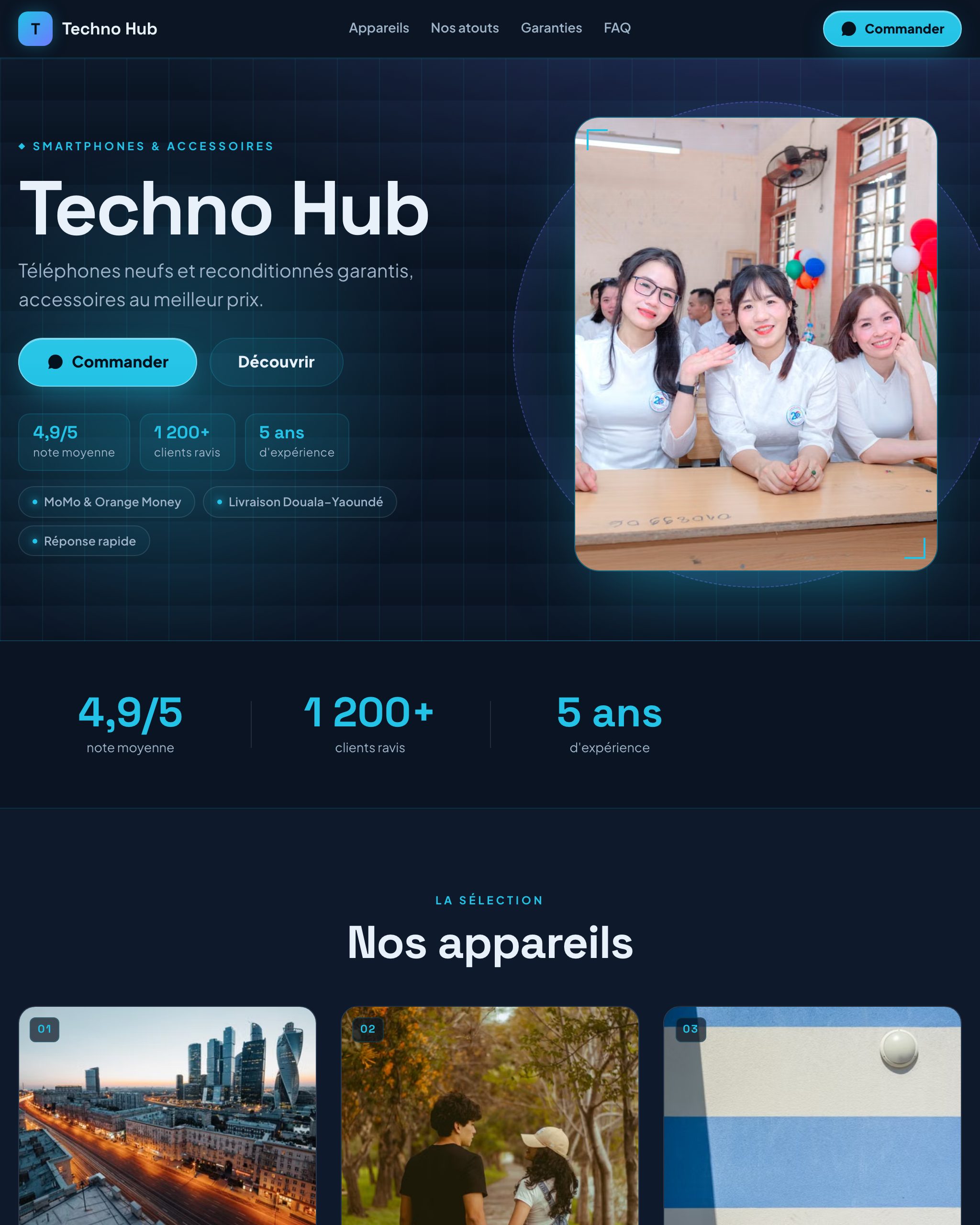 Aperçu du modèle Tech